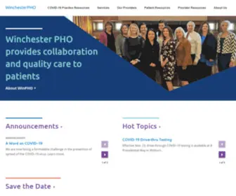 Winchesterpho.org(Winchester PHO provides collaboration and quality care to patients) Screenshot