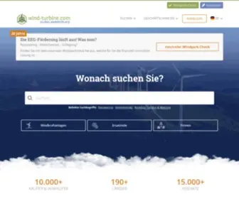 Wind-Turbine.com(Internationaler Marktplatz der windindustrie) Screenshot