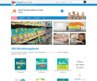 Windelangebot.de(Windeln im Angebot finden) Screenshot