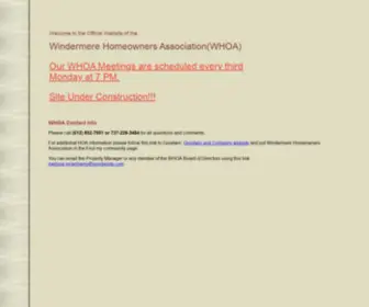 Windermerehoa.org(Windermere HOA) Screenshot