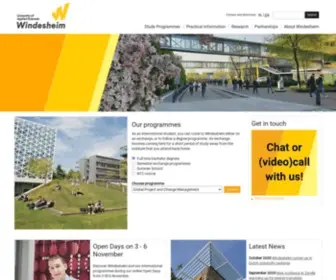 Windesheim.com(Dutch university of applied sciences) Screenshot