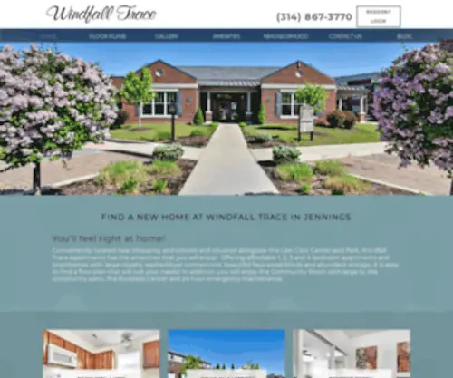 Windfalltrace.com(Jennings Apartments & Townhomes) Screenshot