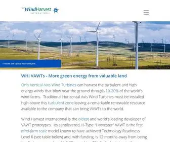 Windharvest.com(Wind Harvest International) Screenshot