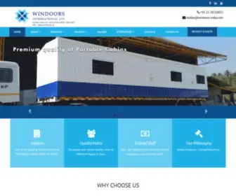 Windoors-India.com(Windoors Portable Cabin Manufacturers Mumbai) Screenshot