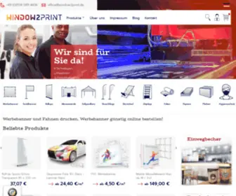 Window2Print.de(Banner, Werbebanner und Fahnen drucken) Screenshot