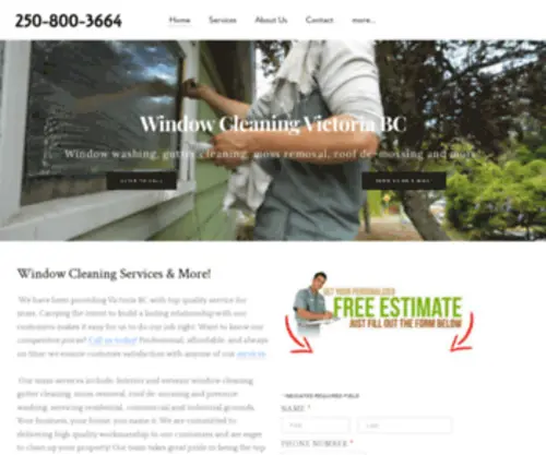 Windowcleanersvictoria.com(WINDOW CLEANING VICTORIA BC) Screenshot