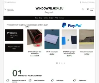 Windowfilm24.eu(Window films for professionals and demanding DIY window tinters) Screenshot