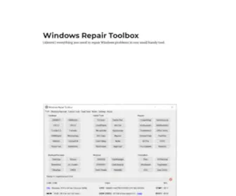 Windows-Repair-Toolbox.com(Windows Repair Toolbox (freeware)) Screenshot