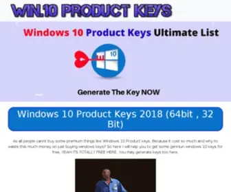 Windows10Productkeys.info(Windows 10 Productkeys info) Screenshot