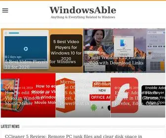 Windowsable.com(News, Tutorials, Reviews for Windows 10 & Microsoft) Screenshot