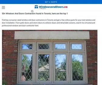 Windowsanddoors.ca(Top 3 Toronto Windows And Doors Contractors for 2021) Screenshot