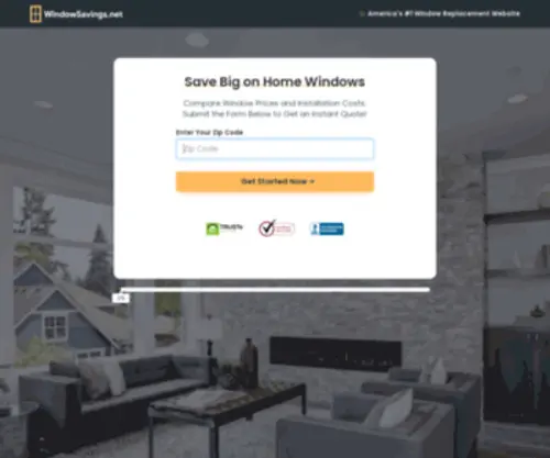 Windowsavings.biz(Save Big on New Home Windows) Screenshot