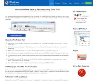 Windowsbackuprecovery.net(Windows Backup Recovery Software) Screenshot