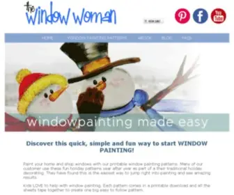 Windowwoman.com(Window Woman Patterns and Window Painting) Screenshot