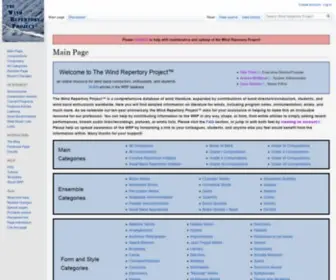 Windrep.org(Wind Repertory Project) Screenshot