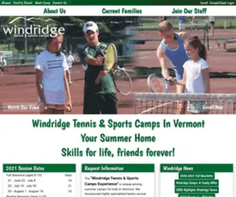 Windridgecamps.com(Windridge Tennis and Sports Camps) Screenshot