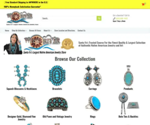 Windriversf.com(Largest Selection of Authentic Native American Jewelry in Santa Fe. Featuring) Screenshot