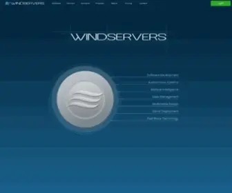 Windservers.com(Advanced IT Solutions for the Cloud) Screenshot
