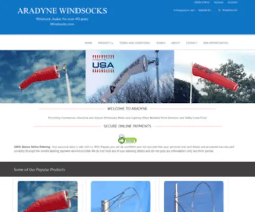 Windsocks.com(Aradyne Windsocks) Screenshot