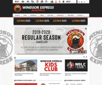 Windsorexpress.ca(The Official Site of the Windsor Express) Screenshot