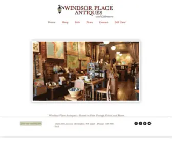 Windsorplaceantiques.com(Windsor Place Antiques) Screenshot