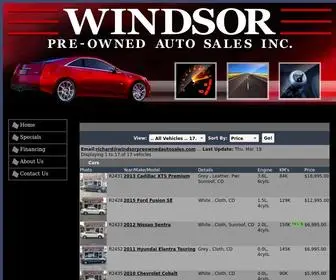 Windsorpreownedautosales.com(Windsor PreOwned Auto Sales) Screenshot
