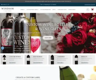 Windsorvineyards.com(Personalized & Custom Wine Bottles) Screenshot