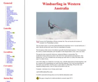 Windsurfwa.com(Windsurfing in Western Australia) Screenshot