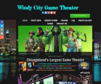 Windycitygametheater.com(Windy City Game Theater video game truck) Screenshot