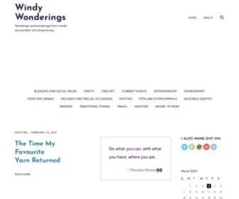 Windywonderings.com(Wonderings (and wanderings) from a windy isle and what I knit along the way) Screenshot