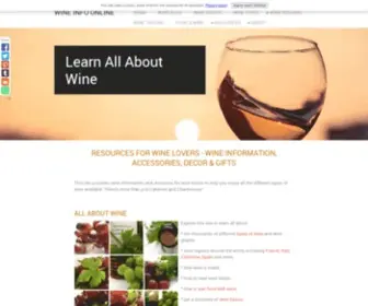 Wine-Information-Online.com(Get wine information and resources) Screenshot