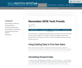Wineanalyticsreport.com(The challenges of 2020 have emphasized technology) Screenshot
