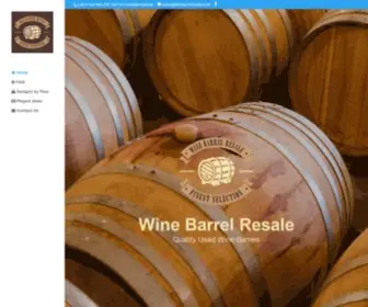 Winebarrelresale.com(Used Wine Barrels for Sale in Dallas) Screenshot