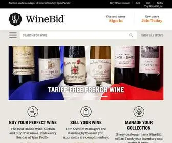 Winebid.com(Online Wine Auctions) Screenshot