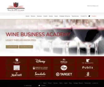 Winebusinessacademy.com(Wine Business Academy) Screenshot