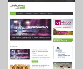 Winebusinessnews.fr(La tribune des professionnels du Marketing vins et spiritueux) Screenshot