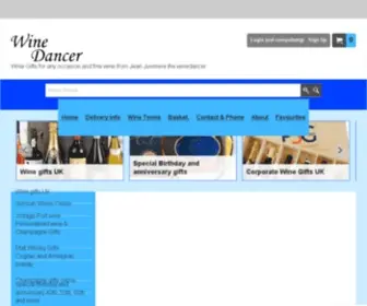 Winedancer.com(Fine wine and wine gifts from Jean Juviniere) Screenshot