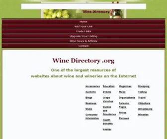 Winedirectory.org(Wine Directory and Winery Search Engine) Screenshot