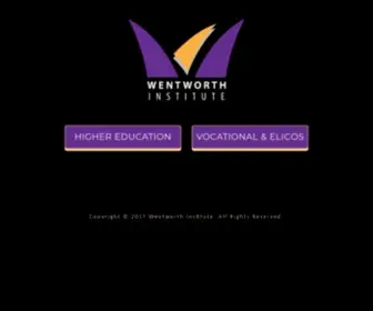 Win.edu.au(Wentworth Institute of Higher Education was developed in close collaboration with industry so) Screenshot