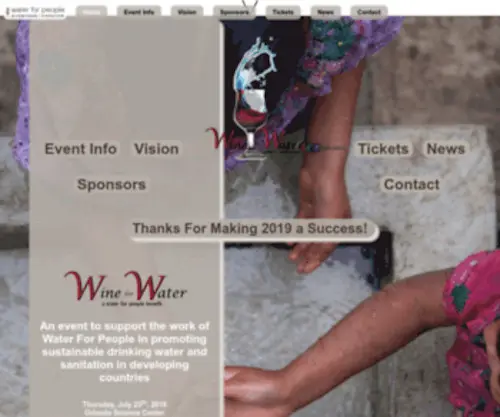 Wineforus.org(Wine For Water CFL Event) Screenshot