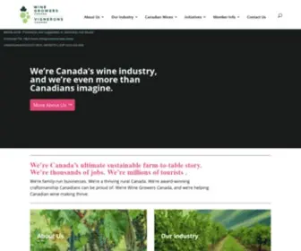 Winegrowerscanada.ca(Wine Growers Canada) Screenshot