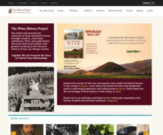 Winehistoryproject.org(Wine History Project of San Luis Obispo County) Screenshot