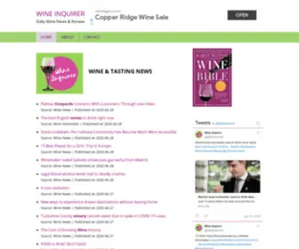 Wineinquirer.com(A Worldwide Online Wine and Food Publication Featuring Video Interviews) Screenshot