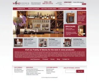 Winekeeper.com(WineKeeper Wine Preservation and Dispensing Systems) Screenshot