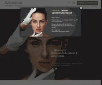 Winelandsmedical.co.za(Anti-Ageing & Aesthetic Medicine Stellenbosch Winelands) Screenshot