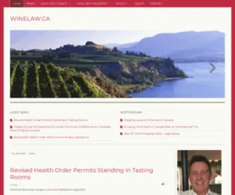 Winelaw.ca(Wine law in Canada and BC) Screenshot