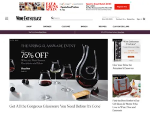 Winemag.com(Wine Enthusiast) Screenshot