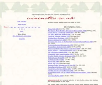 Winenotes.co.uk(Wine tasting notes and fine wine tastings from Ken Inglis) Screenshot