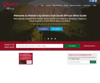 Wineonaplatter.com(Platter's South African wine guide) Screenshot