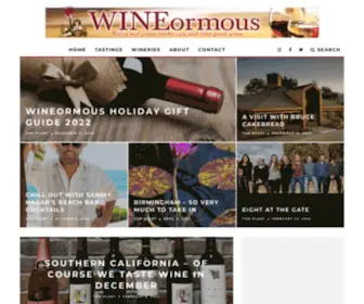 Wineormous.com(WINEormous knows food wine and travel globally) Screenshot